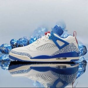 Size 11.5 - Air Jordan Spizike Low Sail Storm Blue